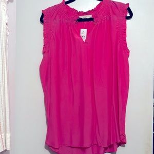LOFT- Pink sleeveless blouse.